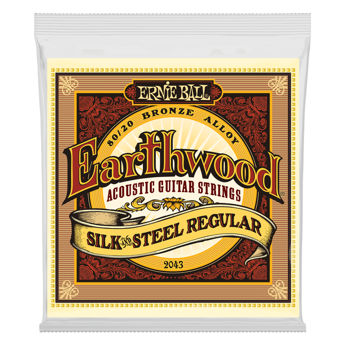 Ernie Ball Earthwood Silk & Steel Regular Acoustic Guitar Strings 80/20 Bronze 13 - 56