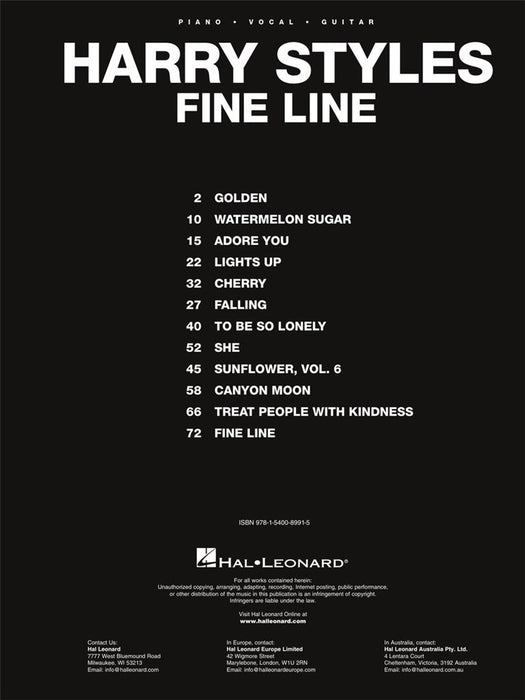 Harry Styles Fine Line PVG