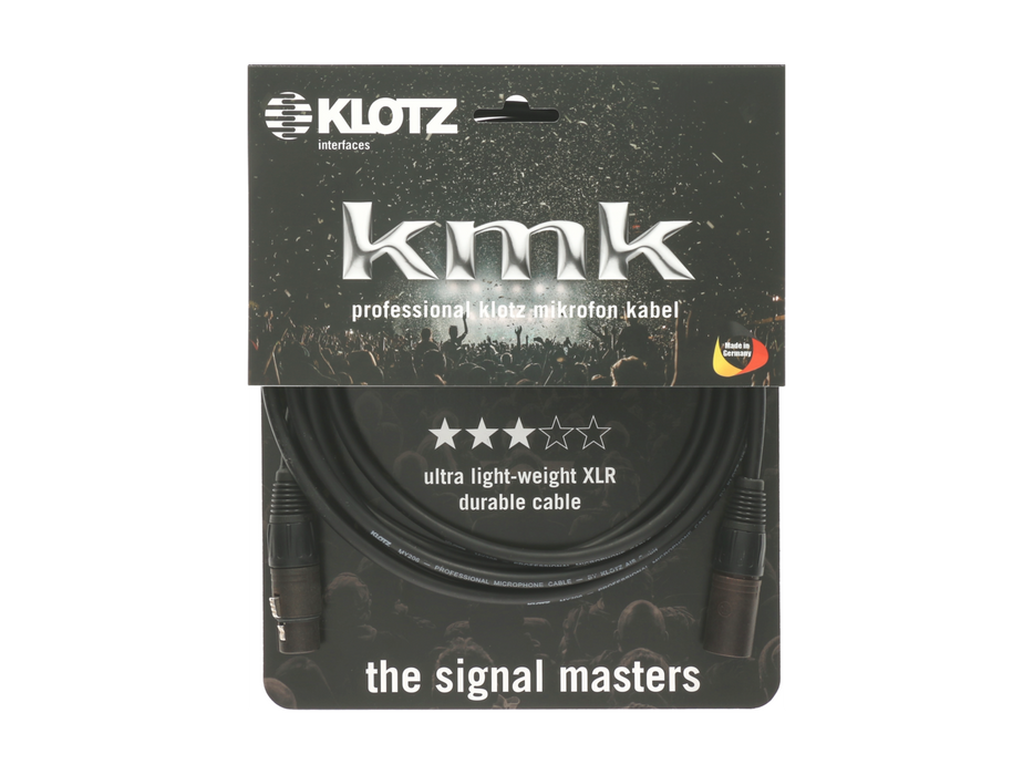 Klotz KMK Professional XLR Microphone Cable with Neutrik Compound 3m