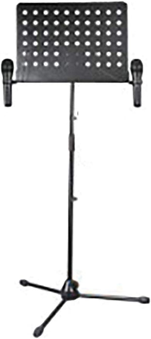 NJS Tripod Metal Black Boom Adjustable Twin Microphone and Sheet Music Stand