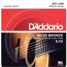 D'addario EJ12 80/20 Bronze 13-56 Medium