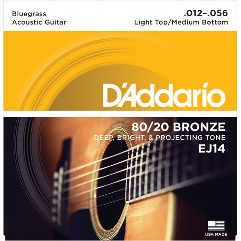 D'Addario Acoustic Guitar Strings EJ14 80/20 Bronze 12-56