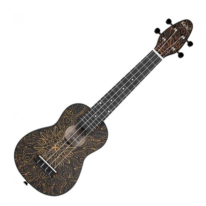 Ortega Keiki Soprano Ukulele Pack Orange Kaleidoscope