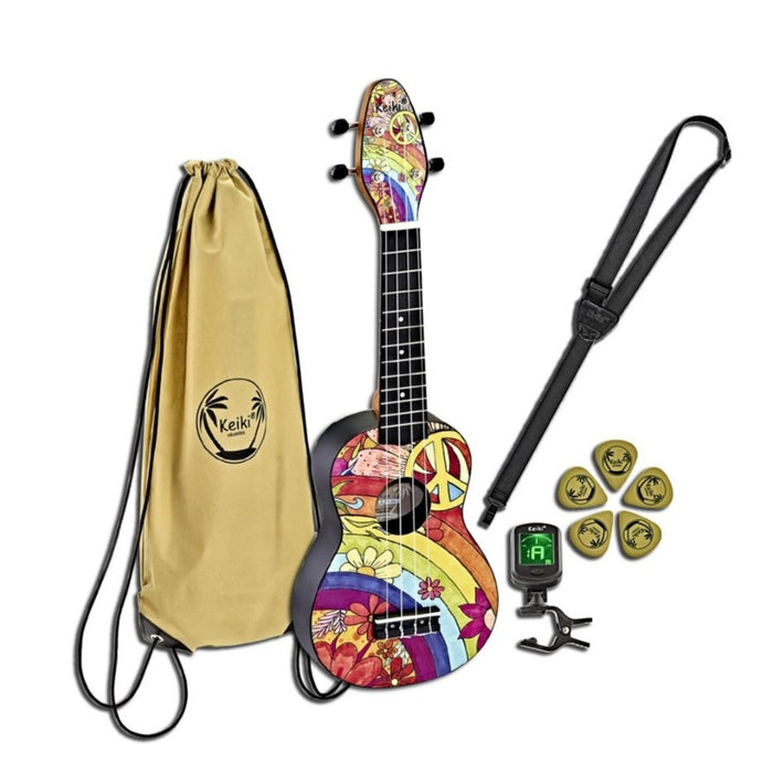 Ortega Keiki Soprano Ukulele Pack Peace