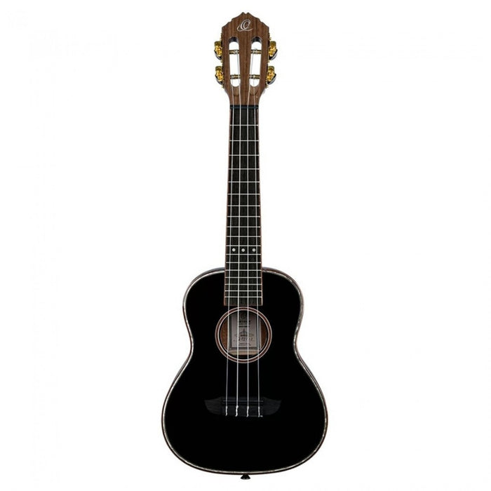 Ortega Concert Ukulele Onyx Series Mahogany Black