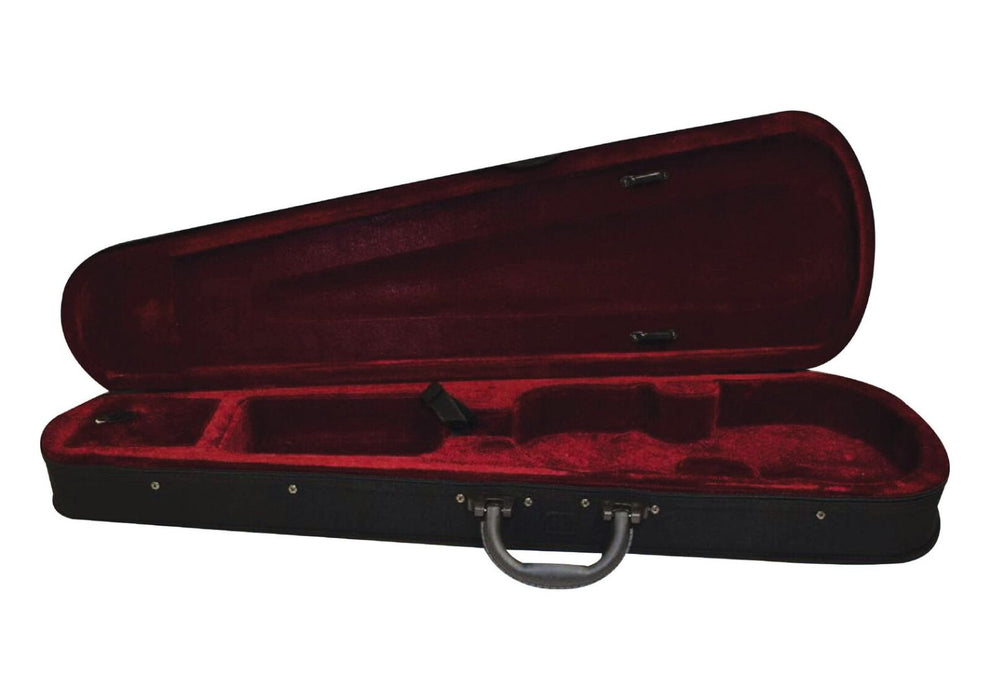 Ferris 4/4 Violin Case Black with Red Interior