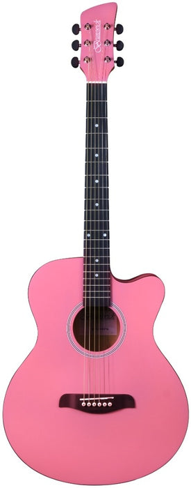 Brunswick Acoustic Guitar Grand Auditorium Cutaway Baby Pink