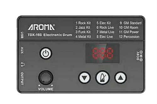 Aroma TDX-16S Digital Electronic Drum Kit with Mesh Heads