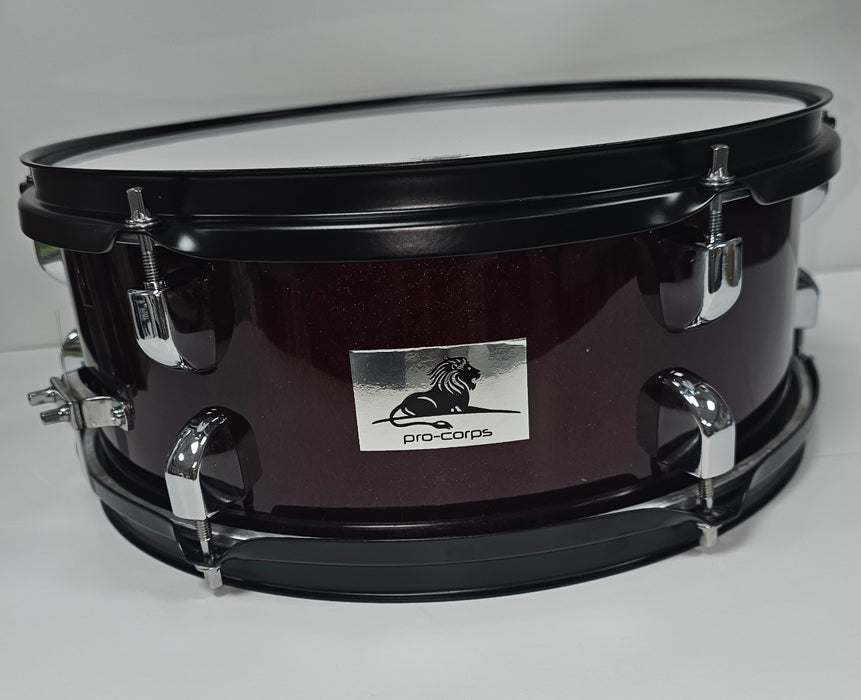Pro-Corps 13'' Marching Snare Drum with Aluminum Harness & Sticks In Red
