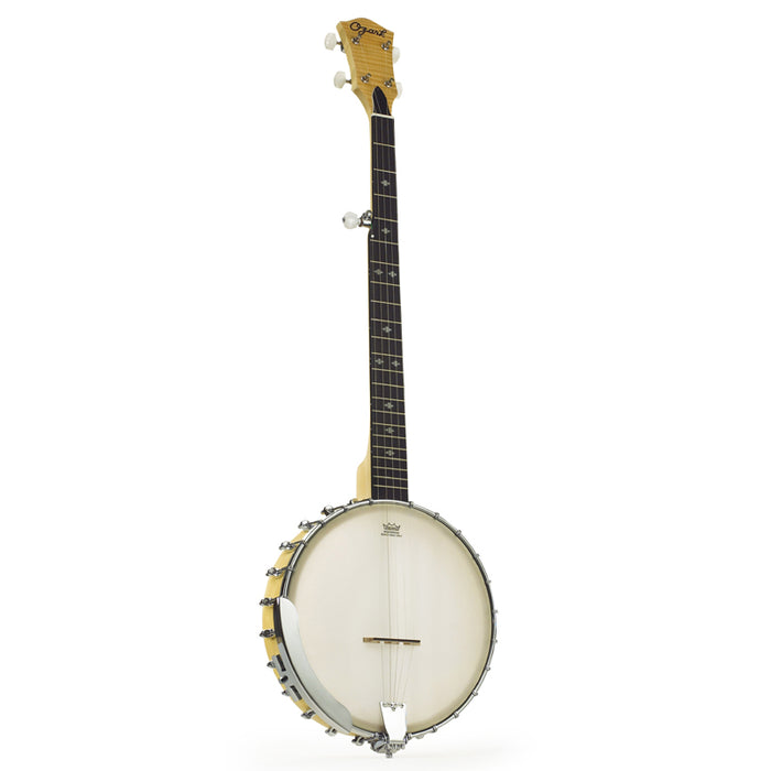 Ozark 5 String Banjo Open Back Brass Tone Ring With Cover