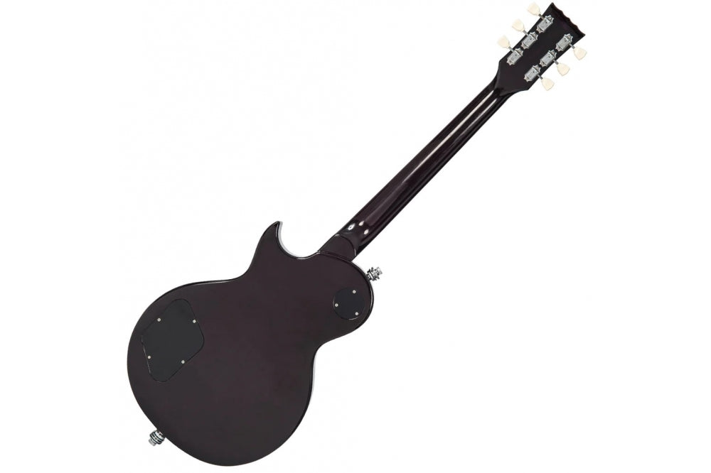Vintage V100 ReIssued Electric Guitar w/Bigsby Flamed Purpleburst