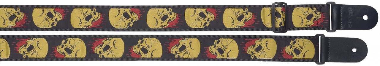 Stagg Woven Guitar Strap Blood Yellow