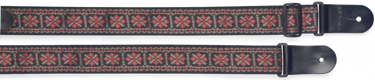 Stagg Woven Guitar Strap Red