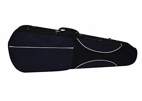 Ferris 4/4 Shaped Violin Case with Lock Back Straps & Pockets Blue