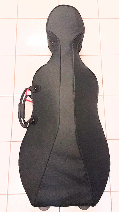 Lightweight 4/4 Cello Case with Wheels Space for Two Bows and External Pocket