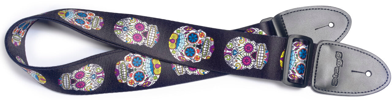 Stagg Guitar Strap Mexican Skull