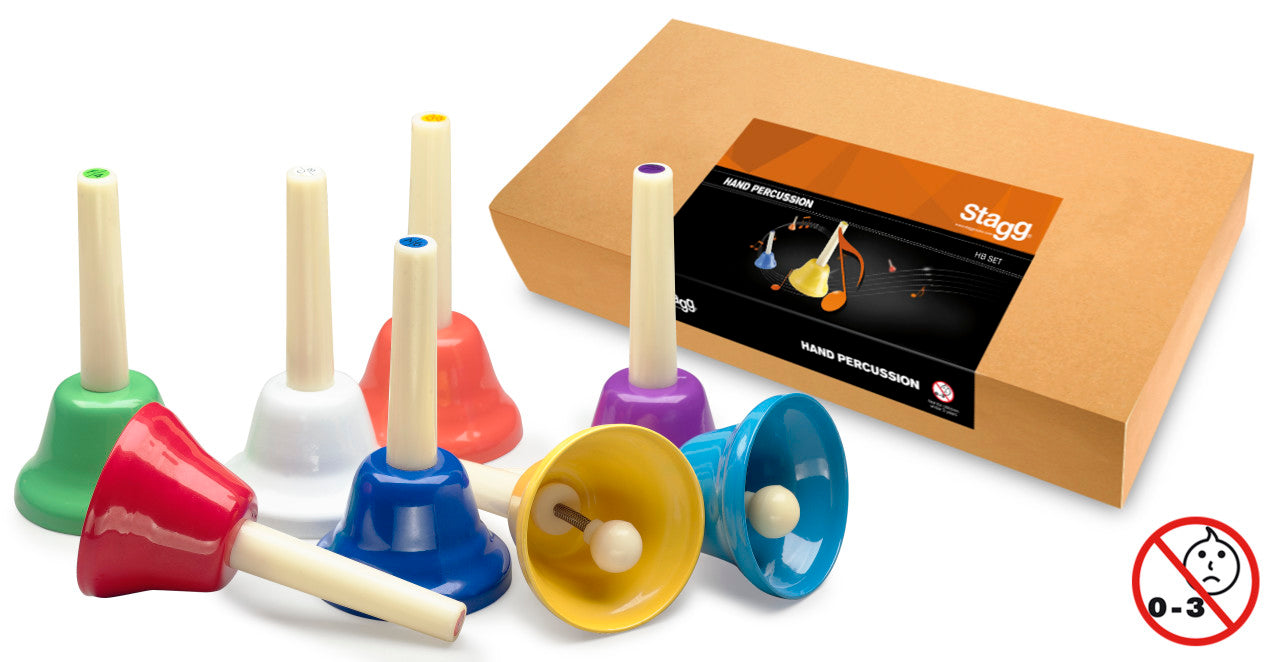 Stagg 8 Note Handbell Set (Colour Coded)