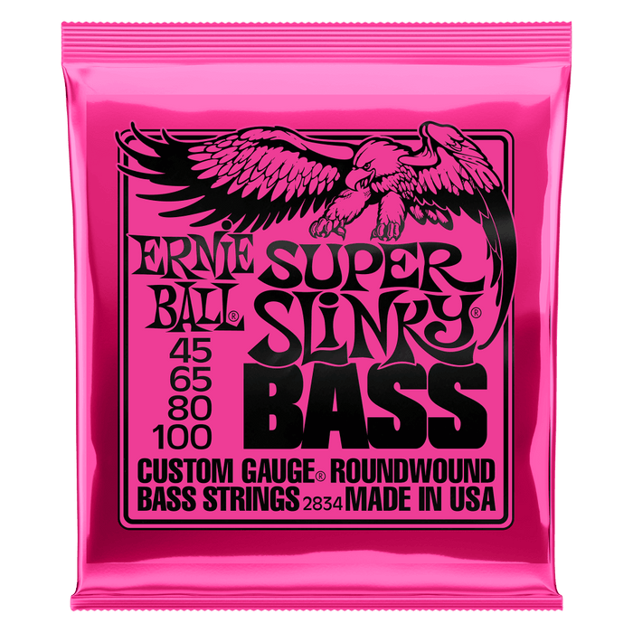 Ernie Ball Super Slinky Bass Guitar Strings 45 - 100
