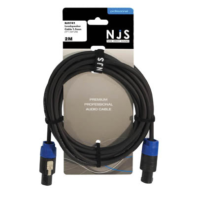 Hi Quality NJS Loudspeaker Cable with 2 x 1.5mm REAN Plugs 6 Variants