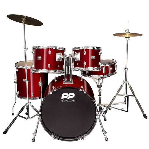 PP Drums 5pc Fusion Drum Kit ~ Wine Red