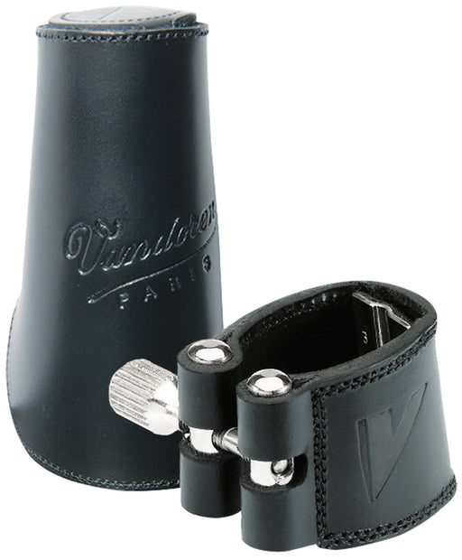 Vandoren Ligature & Cap Alto Clarinet. Leather+Leather