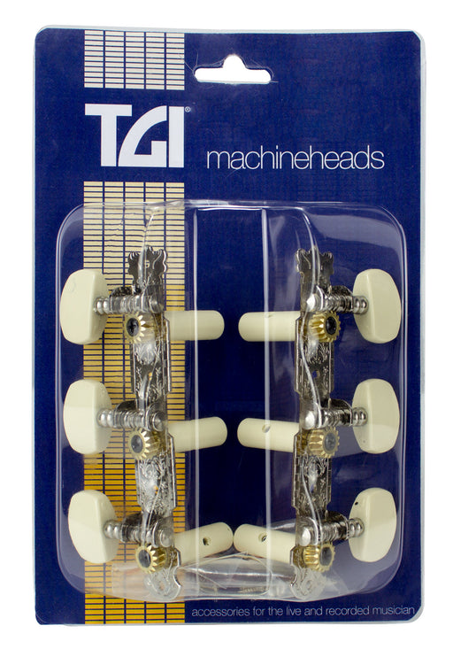 TGI Machineheads. Classical 3 in a Line. Nickel.